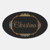 Magical Fairy Tale Fantasy Personalized Ovale Sticker (Voorkant)