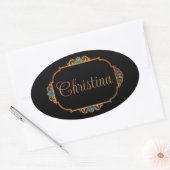 Magical Fairy Tale Fantasy Personalized Ovale Sticker (Envelop)