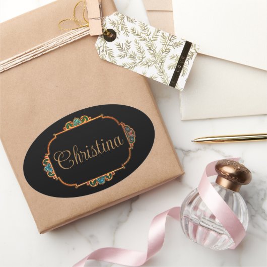 Magical Fairy Tale Fantasy Personalized Ovale Sticker (Geschenken)