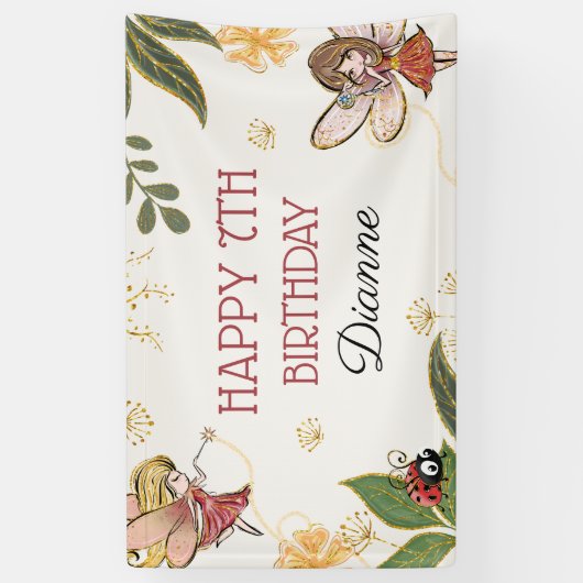 Magical Fairy Verjaardag Party Banner (Verticaal)