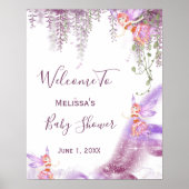 Magical fairy welkomstbord baby shower poster (Voorkant)