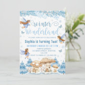 Magical Fairy Winter Wonderland Verjaardag Kaart (Staand voorkant)