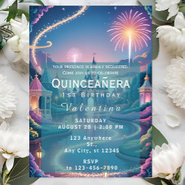 Magical Fairytale Castle Baby Girl Birthday Kaart