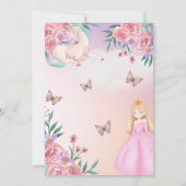 Magical Fairytale Princess Unicorn Kaart (Achterkant)
