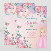 Magical Fairytale Princess Unicorn Kaart (Voorkant / Achterkant)