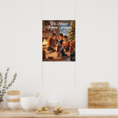Magical Family Christmas Poster with Border Collie (Keuken)