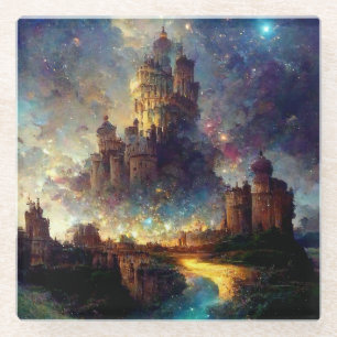 Magical Fantasy Castle Glazen Onderzetter