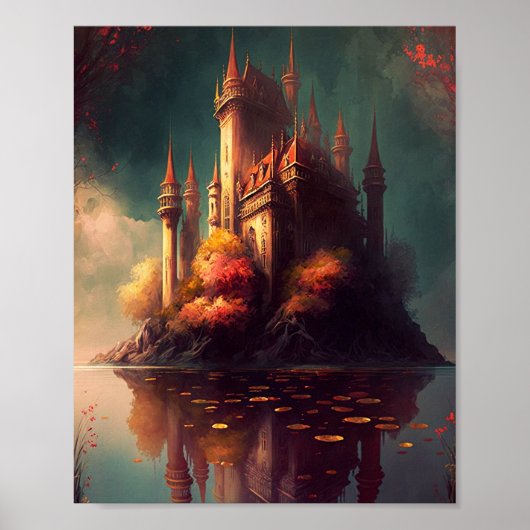 Magical Fantasy Castle Poster (Voorkant)