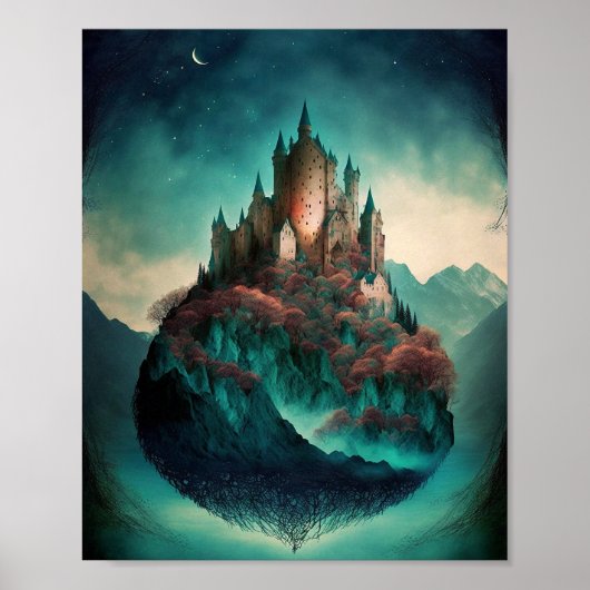 Magical Fantasy Castle Poster (Voorkant)