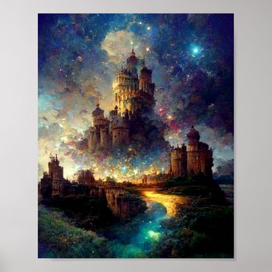 Magical Fantasy Castle Poster (Voorkant)