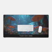 Magical Fantasy Enchanted Blue Mushroom Forest Bureaumat (Keyboard & Muis)