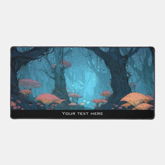 Magical Fantasy Enchanted Mushroom Forest Woodland Bureaumat (Voorkant)