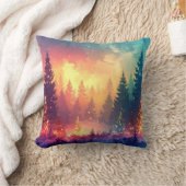 Magical fantasy forest with shining Christmas ligh Kussen (Deken)