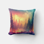 Magical fantasy forest with shining Christmas ligh Kussen (Voorkant)