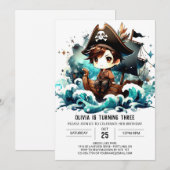 Magical Fantasy Pirate Verjaardag Kaart (Voorkant / Achterkant)