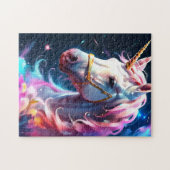 Magical Fantasy Rainbow Unicorn Kinderen en volwas Legpuzzel (Horizontaal)