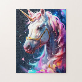 Magical Fantasy Rainbow Unicorn Kinderen en volwas Legpuzzel