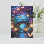Magical Fantasy wenskaart met Vlinders Kaart (Staand voorkant)