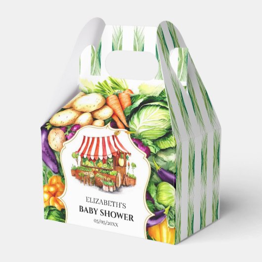 Magical Farmer's Market Baby shower Bedankdoosjes (Voorkant Zijde)