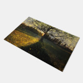 Magical fireflies dreamy landscape deurmat (Schuin)