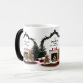 Magical Fireplace Gingerbread Couple Color Morphin Magische Mok (Voorkant links)