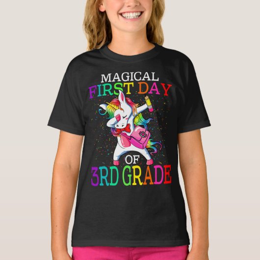Magical First Day Of 3rd Grade Back To School T-shirt (Voorkant)