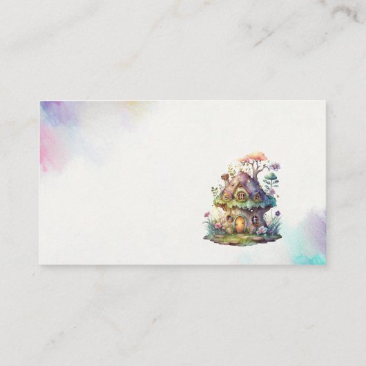 Magical Floral Fairy Princess baby shower Informatiekaartje (Achterkant)