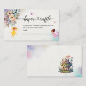 Magical Floral Fairy Princess baby shower Informatiekaartje (Voorkant / Achterkant)