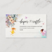 Magical Floral Fairy Princess baby shower Informatiekaartje (Voorkant)