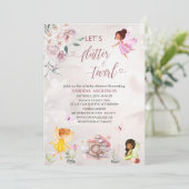 Magical Floral Fairy Princess baby shower Invita Kaart (Staand voorkant)