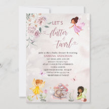 Magical Floral Fairy Princess baby shower Invita