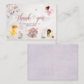 Magical Floral Fairy Princess bedankt Notitiekaartje (Voorkant / Achterkant)