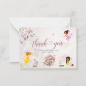 Magical Floral Fairy Princess bedankt Notitiekaartje (Voorkant)