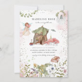 Magical Floral Fairy Princess Birthday Party Kaart (Voorkant)