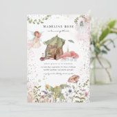 Magical Floral Fairy Princess Birthday Party Kaart (Staand voorkant)