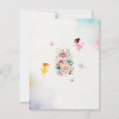 Magical Floral Fairy Princess maakt vier van wat Kaart (Achterkant)