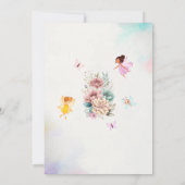 Magical Floral Fairy Princess maakt vier van wat Kaart (Achterkant)