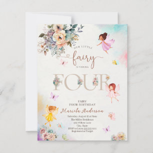 Magical Floral Fairy Princess maakt vier van wat Kaart