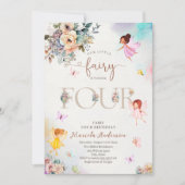 Magical Floral Fairy Princess maakt vier van wat Kaart (Voorkant)