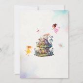Magical Floral Fairy Princess waterverf Baby Sho Kaart (Achterkant)
