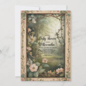Magical Floral Forest Baby shower Kaart (Voorkant)