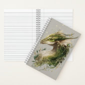 Magical Floral Green Dragon Journal Notitieboek (Binnen)