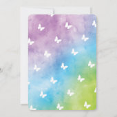 Magical Floral Unicorn Baby Boy Shower Kaart (Achterkant)