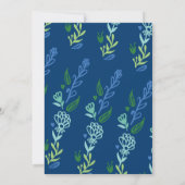 Magical Floral Unicorn Baby Boy Shower Kaart (Achterkant)