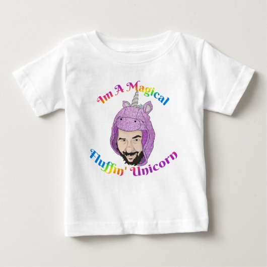 Magical Fluffin Unicorn Baby Fine Jersey T-Shirt (Voorkant)