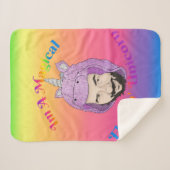 Magical Fluffin Unicorn Small Sherpa Blanket Deken (Voorkant (horizontaal))