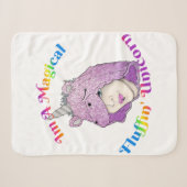 Magical Fluffin Unicorn Small Sherpa Blanket Deken (Voorkant (horizontaal))