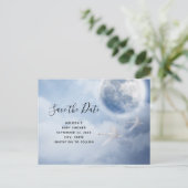 Magical Flying Swans Baby shower Save the Date Uitnodiging Briefkaart (Staand voorkant)