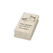 Magical Flying Unicorn Personalised Book Stamp Rubberstempel (Stempel)