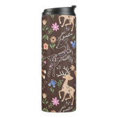 Magical Folk Art Deer in a Woodland Forest Thermosbeker (Gedraaid links)